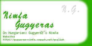 nimfa gugyeras business card